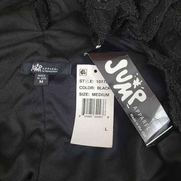 NWT Vtg 90s Jump Black Lace Overlay Mermaid Maxi Dress Sz S/M Romantic Goth USA - Picture 7 of 12